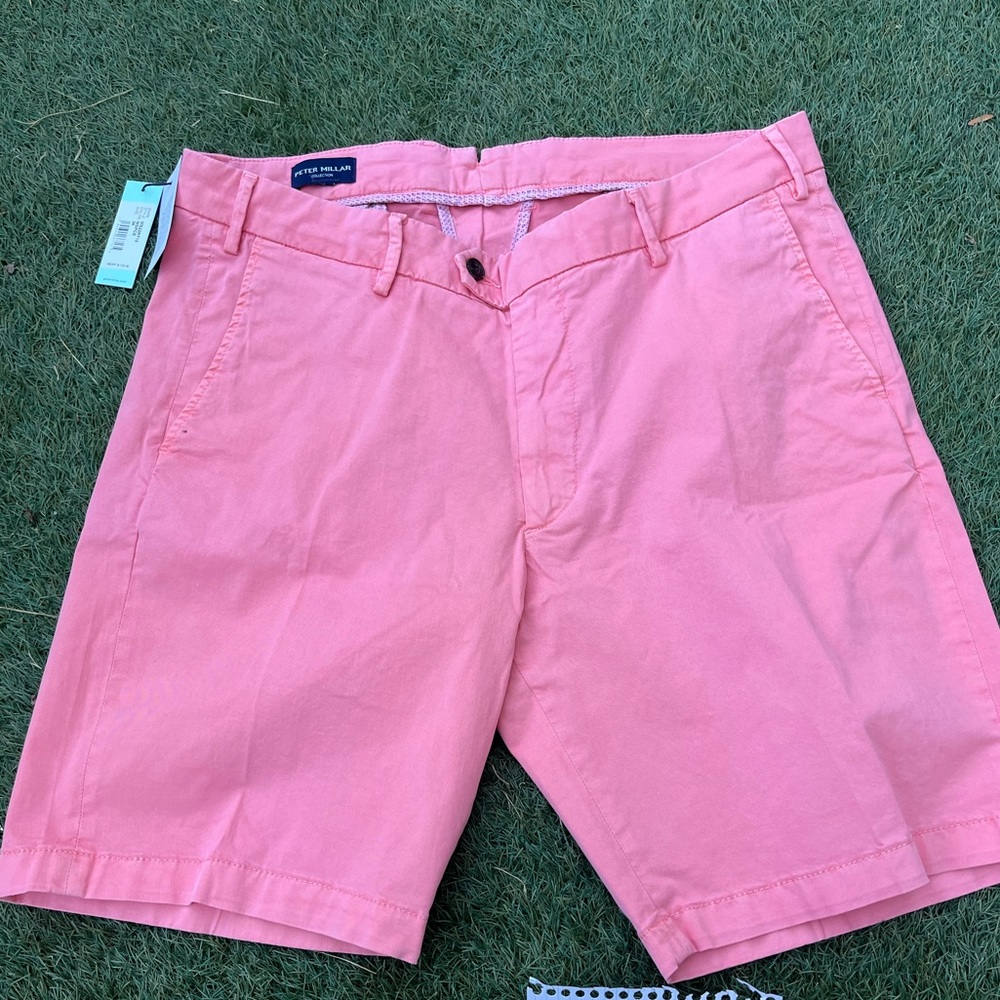 Brand New Peter Millar Collection Shorts - Size 36 - Salmon
